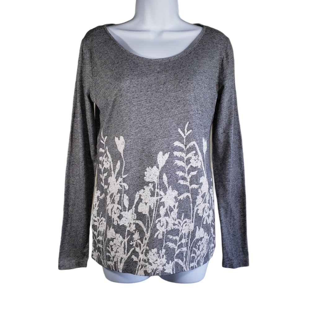 Ann Taylor Factory Long Sleeve Gray Shirt Size S